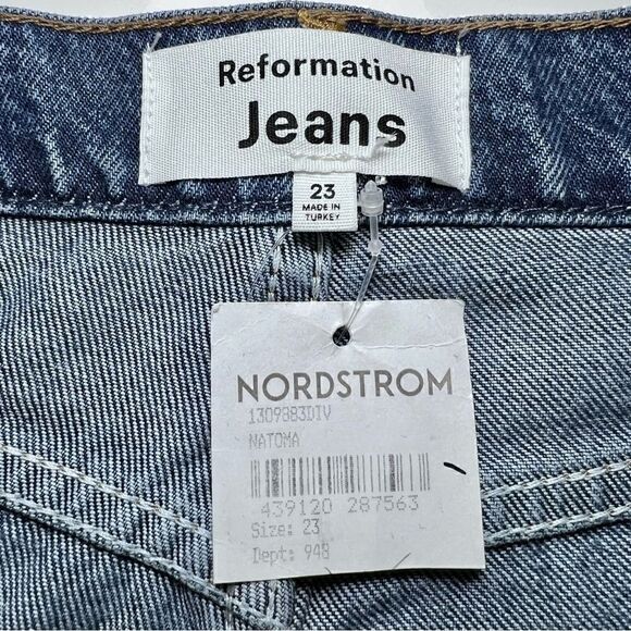 Reformation Reconstructed High Rise Straight Jeans in Natoma Wash - Picture 4 of 6